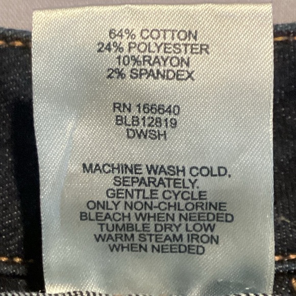 BLAIR DenimEase Classic 5-Pocket Jeans, Dark Wash, Size 10 - Picture 14 of 15